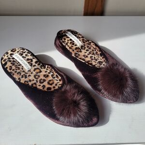 Vintage Jessica McClintock Women's Velvet Slippers Size 7